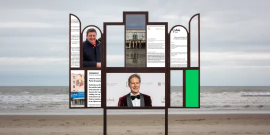 collage van beelden van Oostende