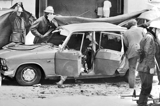 Mohamed Boudia werd op 28 juni 1973 gedood door de explosie van een autobom in Parijs. Hij leidde begin jaren 70 verschillende terroristische aanslagen van de Palestijne groepering Zwarte September. (Belga/AFP)