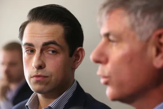 VB-voorzitter Tom Van Grieken en Filip Dewinter