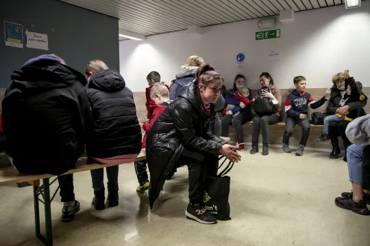 Oekraïense vluchtelingen in Brussel