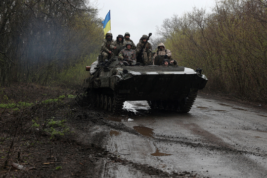 Oekraïense troepen nabij Charkov