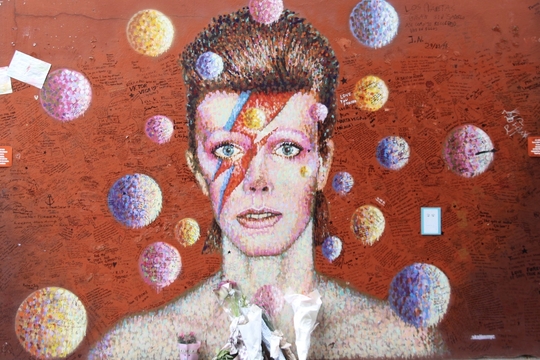 David Bowie muurtekening