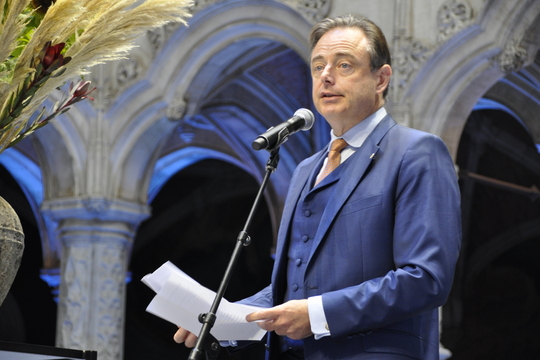 Bart De Wever bij de inhuldiging van de vernieuwde Handelsbeurs