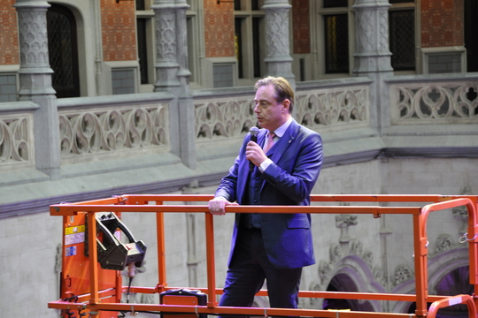 Bart De Wever bij de inhuldiging van de gerenoveerde Handelsbeurs