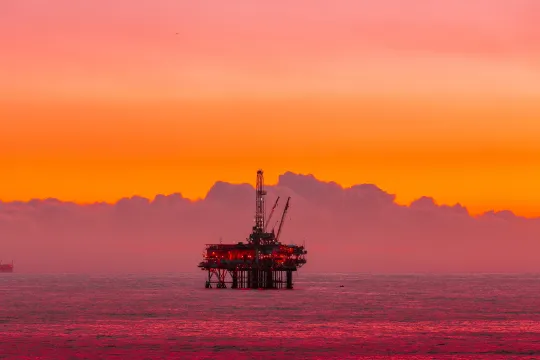 Boorplatform fossiele brandstof olie