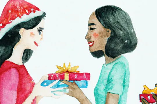 exchanging gifts