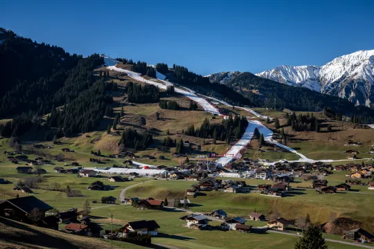 skipiste Adelboden Zwitserland