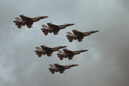 USAF thunderbirds gevechtsvliegtuigen