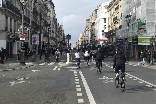 fietsstad Parijs Rue de Rivoli