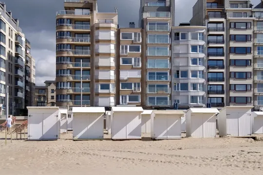 Strandcabines in Wenduine