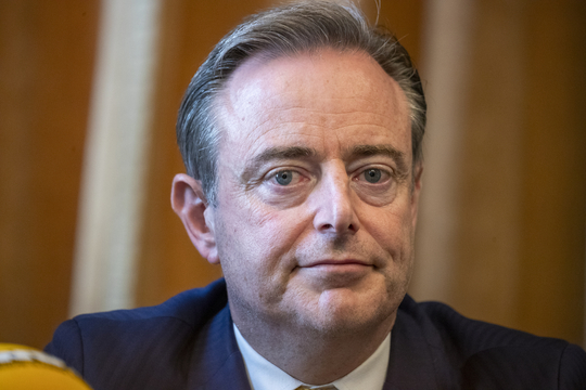 Close-up van N-VA-voorzitter Bart De Wever.