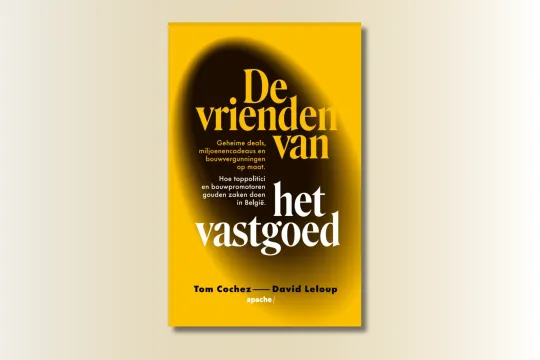 De cover van het boek 'Vrienden van het vastgoed' van Tom Cochez en David Leloup.