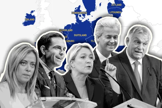 uiterst rechts in europa in kaart