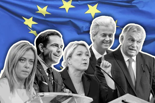 uiterst rechts in europa in kaart