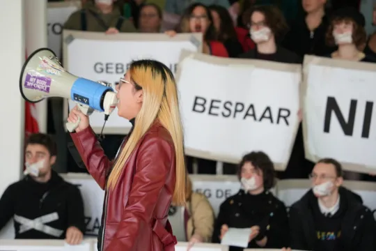 Tegen de besparingen aan UGent werd in maart fel geprotesteerd.