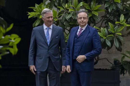 Bart De Wever op bezoek bij koning Filip.