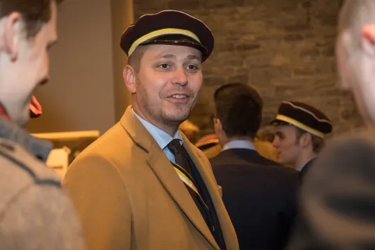 De ‘godfather’ van KVHV Gent Tom Vandendriessche op de Uylenspiegelfeesten in 2017.