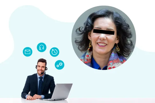 De Helpdesk met mannelijke telefonist en Hadja Lahbib