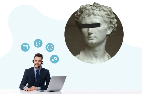 De Helpdesk met keizer Augustus
