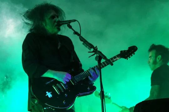 Robert Smith van The Cure tijdens het Frequency Festival in 2012.