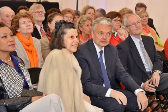 Didier Reynders en Marina Fédier bij de opening van het museum Lussato.  