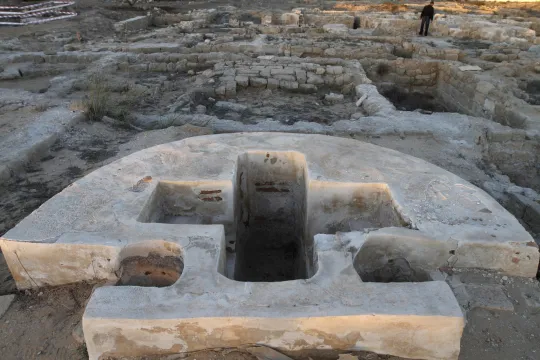 De archeologische site van het Sint-Hilarion-klooster in Deir al-Balah, in het midden van de Gazastrook. 