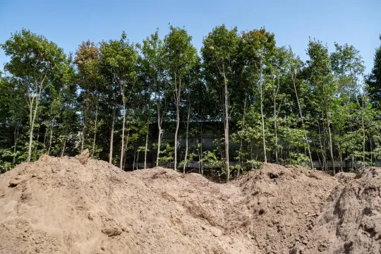werken aan de fietsostrade in Deurne