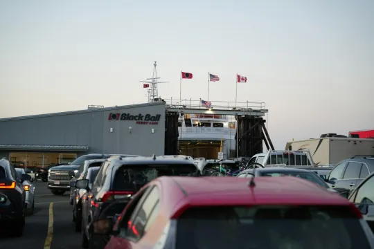 auto's op een ferry