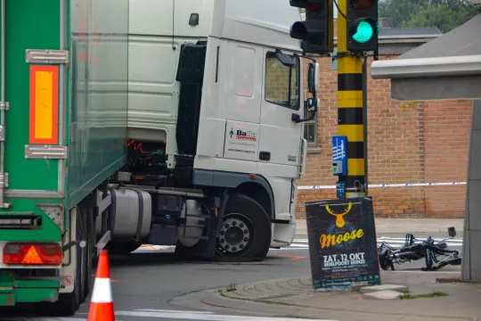 Ongeval fietser vrachtwagen