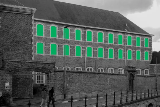 het imposante dertiende-eeuwse Augustijnenklooster in Gent