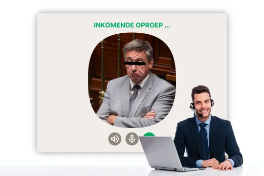Jan Jambon belt naar de Helpdesk
