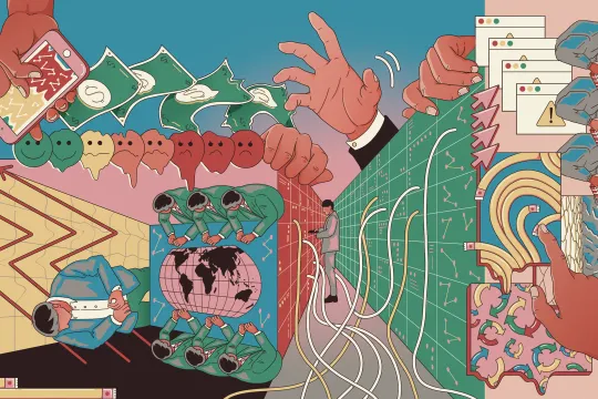 Kleurrijke illustratie media