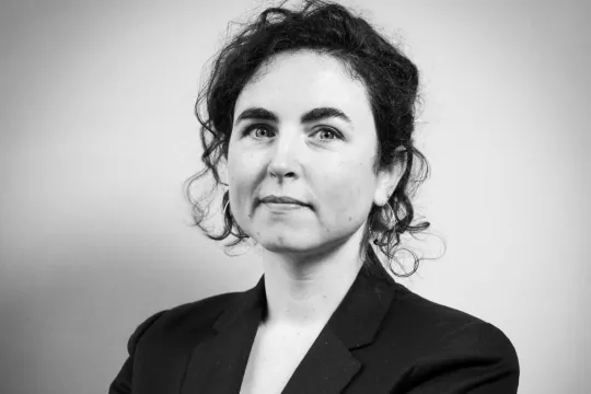 Zwartwit portretfoto van Isabelle Vanhoutte