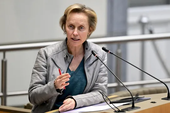 Minister van Mobiliteit Annick De Ridder (N-VA) in het Vlaams Parlement.