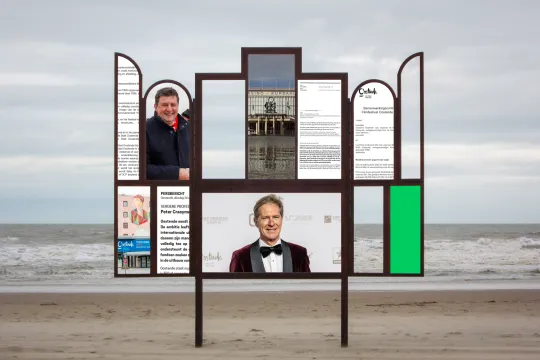 collage van beelden van Oostende