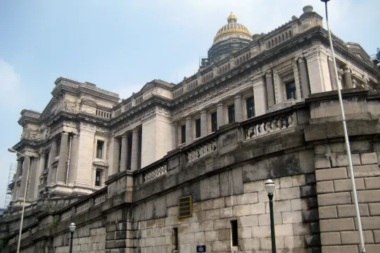 Het Justitiepaleis aan het Poelaertplein in Brussel. 