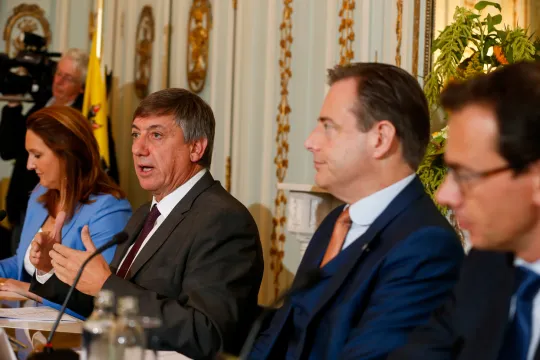 POLITICS NEGOTIATIONS FLEMISH GOVERNMENT PRESS CONFERENCE