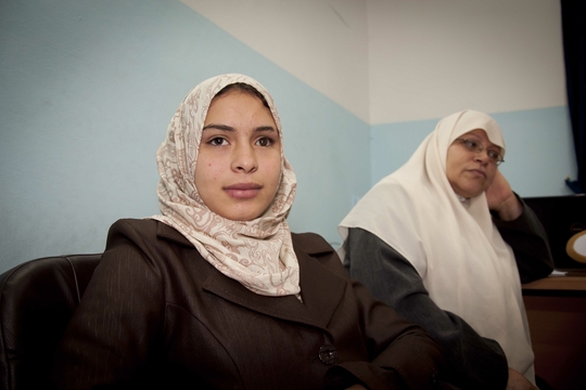 Mariam Al Shafey, 15 jaar, is blind aan één oog. (Foto Benoit De Freine)