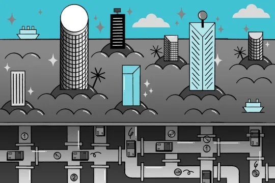 Illustratie: Moritz Wienert voor 'Cities for Rent'