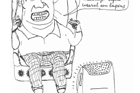 De eerste cartoon op Apache is van Goh, een 25 jaar auteur-cartoonist.