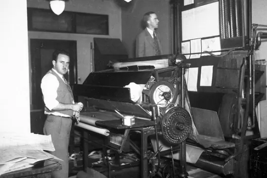 Drukpers (Foto: Seattle Municipal Archives)