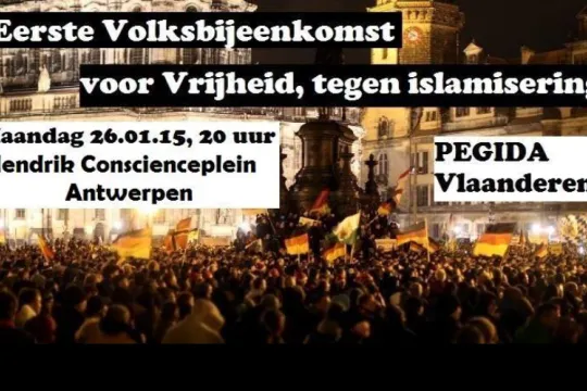 Screenshot Facebook pagina Pegida Vlaanderen
