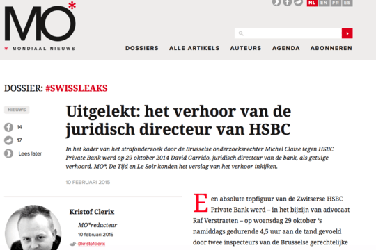 Uitgelekt: het verhoor van de juridisch directeur van HSBC