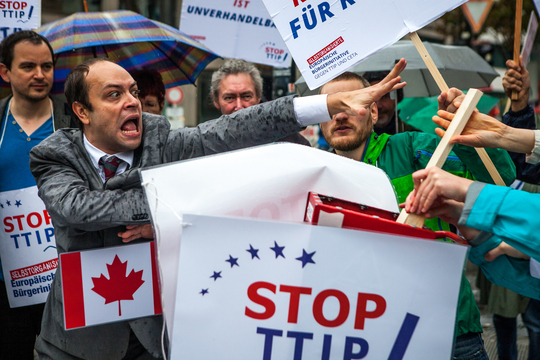 Protest tegen TTIP en CETA in Berlijn (Foto: Jakob Huber)