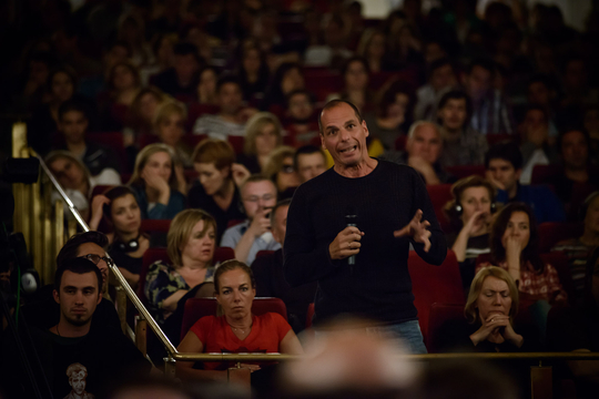 Yanis Varoufakis tijdens het Subversive mediafestival (Foto: Robert Crc, Wikipedia)