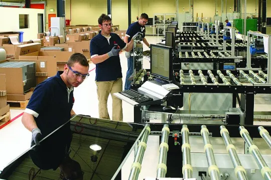 De First Solar-fabriek in Frankfurt (Foto First Solar)