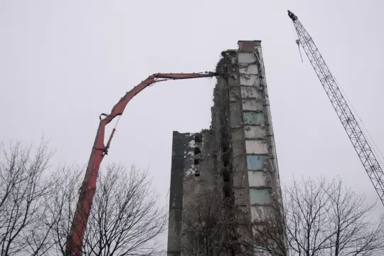 Afbraak Rabottoren Gent (Foto Christina Vandekerckhove (c) Dalton Distribution)
