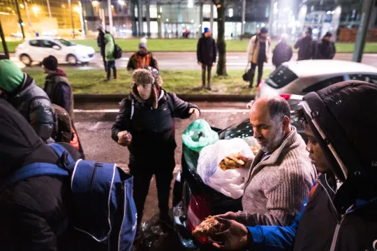 Vluchtelingen Maximiliaanpark (Foto: Stef Arends)