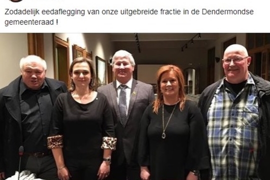 Facebook Barbara Pas 2 januari 2018 - Eedaflegging gemeenteraadsleden Dendermonde