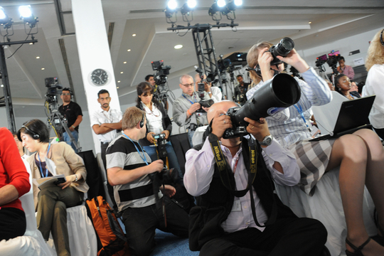 'Journalisten (Foto: Flickr cc UNclimatechange)